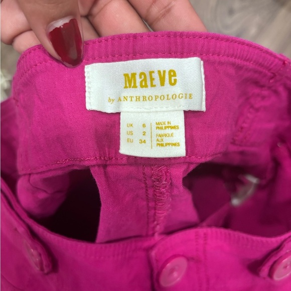 Anthropologie Maeve Women’s Fuchsia Shorts stretch Size 2 - Picture 4 of 9